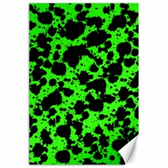 Black And Green Leopard Style Paint Splash Funny Pattern Canvas 20  X 30  by yoursparklingshop