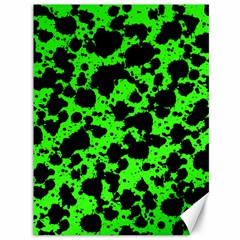 Black And Green Leopard Style Paint Splash Funny Pattern Canvas 36  X 48  by yoursparklingshop