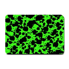 Black And Green Leopard Style Paint Splash Funny Pattern Small Doormat  by yoursparklingshop