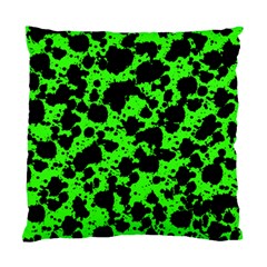 Black And Green Leopard Style Paint Splash Funny Pattern Standard Cushion Case (two Sides) by yoursparklingshop