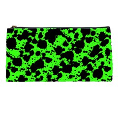 Black And Green Leopard Style Paint Splash Funny Pattern Pencil Cases by yoursparklingshop