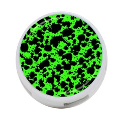 Black And Green Leopard Style Paint Splash Funny Pattern 4-port Usb Hub (two Sides) by yoursparklingshop