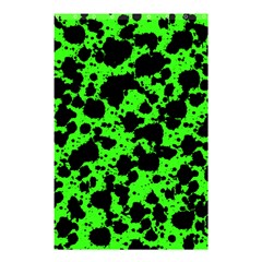 Black And Green Leopard Style Paint Splash Funny Pattern Shower Curtain 48  X 72  (small)  by yoursparklingshop