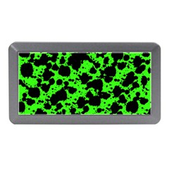 Black And Green Leopard Style Paint Splash Funny Pattern Memory Card Reader (mini) by yoursparklingshop