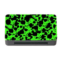 Black And Green Leopard Style Paint Splash Funny Pattern Memory Card Reader With Cf by yoursparklingshop