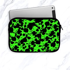 Black And Green Leopard Style Paint Splash Funny Pattern Apple Ipad Mini Zipper Cases by yoursparklingshop