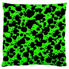 Black And Green Leopard Style Paint Splash Funny Pattern Standard Flano Cushion Case (two Sides) by yoursparklingshop