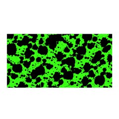 Black And Green Leopard Style Paint Splash Funny Pattern Satin Wrap by yoursparklingshop