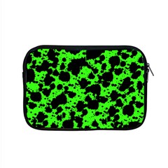 Black And Green Leopard Style Paint Splash Funny Pattern Apple Macbook Pro 15  Zipper Case by yoursparklingshop