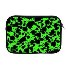 Black And Green Leopard Style Paint Splash Funny Pattern Apple Macbook Pro 17  Zipper Case by yoursparklingshop