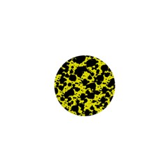 Black And Yellow Leopard Style Paint Splash Funny Pattern  1  Mini Buttons by yoursparklingshop