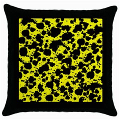 Black And Yellow Leopard Style Paint Splash Funny Pattern  Throw Pillow Case (black) by yoursparklingshop