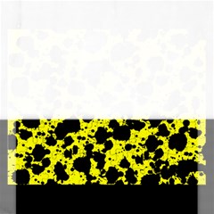 Black And Yellow Leopard Style Paint Splash Funny Pattern  Rectangular Jigsaw Puzzl by yoursparklingshop