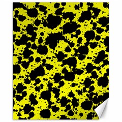 Black And Yellow Leopard Style Paint Splash Funny Pattern  Canvas 16  X 20  by yoursparklingshop