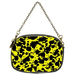 Black And Yellow Leopard Style Paint Splash Funny Pattern  Chain Purse (two Sides) by yoursparklingshop