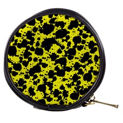 Black And Yellow Leopard Style Paint Splash Funny Pattern  Mini Makeup Bag by yoursparklingshop