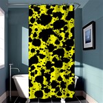 Black and Yellow Leopard Style Paint Splash Funny Pattern  Shower Curtain 36  x 72  (Stall)  Curtain(36 X72 ) - 33.26 x66.24  Curtain(36 X72 )