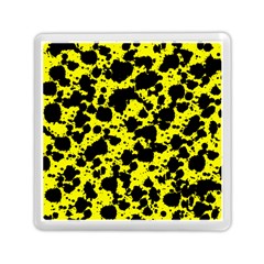 Black And Yellow Leopard Style Paint Splash Funny Pattern  Memory Card Reader (square) by yoursparklingshop