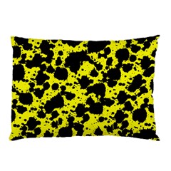 Black And Yellow Leopard Style Paint Splash Funny Pattern  Pillow Case (two Sides) by yoursparklingshop