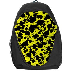 Black And Yellow Leopard Style Paint Splash Funny Pattern  Backpack Bag