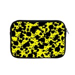 Black and Yellow Leopard Style Paint Splash Funny Pattern  Apple MacBook Pro 15  Zipper Case Front