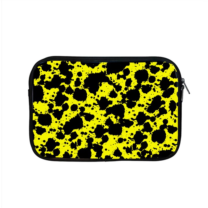 Black and Yellow Leopard Style Paint Splash Funny Pattern  Apple MacBook Pro 15  Zipper Case