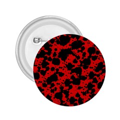 Black And Red Leopard Style Paint Splash Funny Pattern 2 25  Buttons by yoursparklingshop