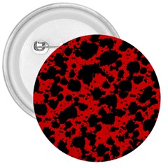 Black And Red Leopard Style Paint Splash Funny Pattern 3  Buttons by yoursparklingshop