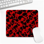 Black and Red Leopard Style Paint Splash Funny Pattern Large Mousepads Front