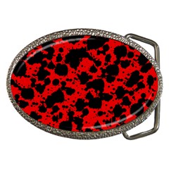 Black And Red Leopard Style Paint Splash Funny Pattern Belt Buckles by yoursparklingshop