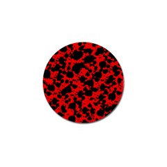 Black And Red Leopard Style Paint Splash Funny Pattern Golf Ball Marker (10 Pack) by yoursparklingshop