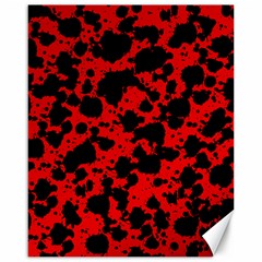 Black And Red Leopard Style Paint Splash Funny Pattern Canvas 16  X 20  by yoursparklingshop