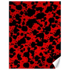 Black And Red Leopard Style Paint Splash Funny Pattern Canvas 18  X 24  by yoursparklingshop