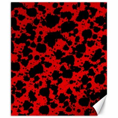 Black And Red Leopard Style Paint Splash Funny Pattern Canvas 20  X 24  by yoursparklingshop