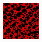 Black and Red Leopard Style Paint Splash Funny Pattern Medium Glasses Cloth Front