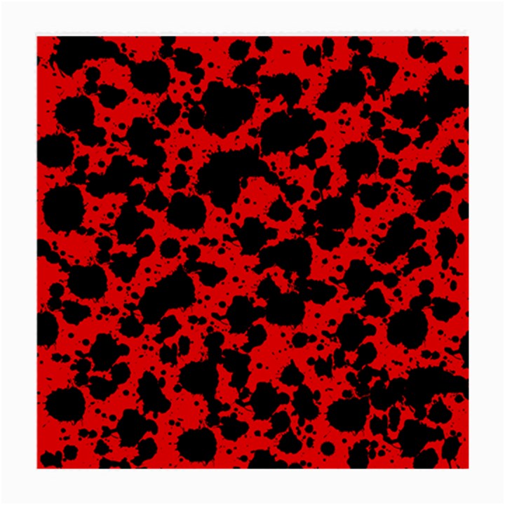 Black and Red Leopard Style Paint Splash Funny Pattern Medium Glasses Cloth