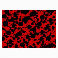 Black And Red Leopard Style Paint Splash Funny Pattern Large Glasses Cloth by yoursparklingshop