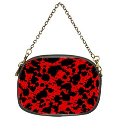 Black And Red Leopard Style Paint Splash Funny Pattern Chain Purse (one Side) by yoursparklingshop