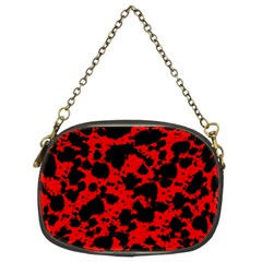 Black And Red Leopard Style Paint Splash Funny Pattern Chain Purse (two Sides) by yoursparklingshop