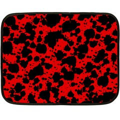 Black And Red Leopard Style Paint Splash Funny Pattern Fleece Blanket (mini)