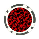 Black and Red Leopard Style Paint Splash Funny Pattern Poker Chip Card Guard (10 pack) Front