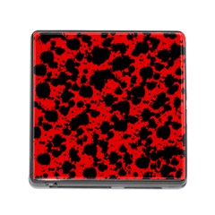 Black And Red Leopard Style Paint Splash Funny Pattern Memory Card Reader (square 5 Slot) by yoursparklingshop