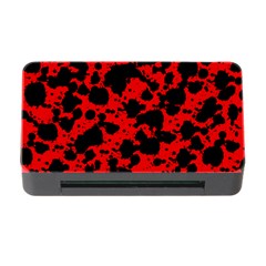 Black And Red Leopard Style Paint Splash Funny Pattern Memory Card Reader With Cf by yoursparklingshop