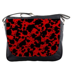 Black And Red Leopard Style Paint Splash Funny Pattern Messenger Bag by yoursparklingshop