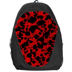 Black And Red Leopard Style Paint Splash Funny Pattern Backpack Bag by yoursparklingshop