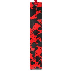 Black And Red Leopard Style Paint Splash Funny Pattern Large Book Marks by yoursparklingshop