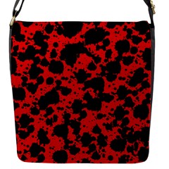 Black And Red Leopard Style Paint Splash Funny Pattern Flap Closure Messenger Bag (s) by yoursparklingshop