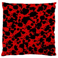 Black And Red Leopard Style Paint Splash Funny Pattern Standard Flano Cushion Case (one Side) by yoursparklingshop