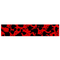 Black And Red Leopard Style Paint Splash Funny Pattern Small Flano Scarf by yoursparklingshop