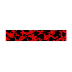 Black And Red Leopard Style Paint Splash Funny Pattern Flano Scarf (mini) by yoursparklingshop